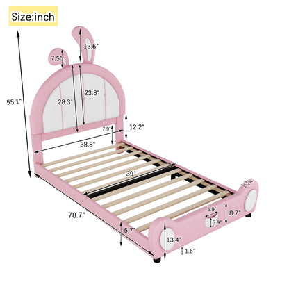 Bunny Bed, Twin (Pink)