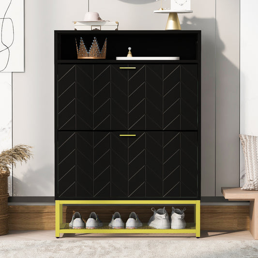 Stokes Shoe Cabinet (Black)