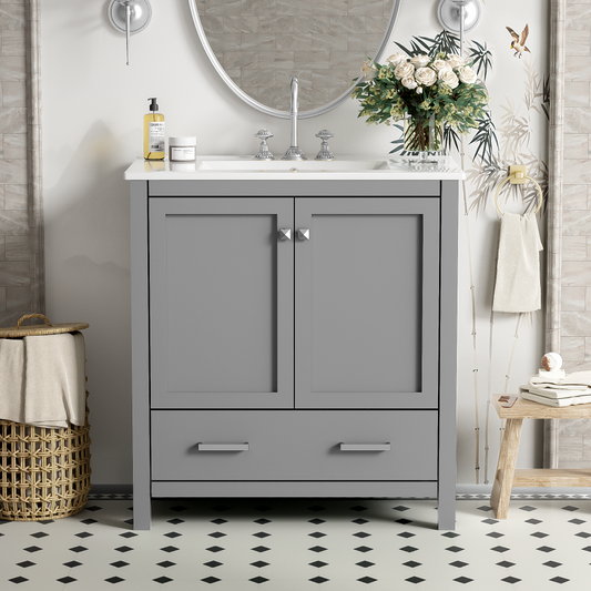 Bautista Bathroom Vanity, Grey