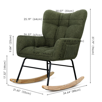 Madden Rocking Chair (Olive Green)