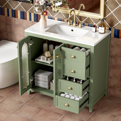 Hail Bathroom Vanity (Green)