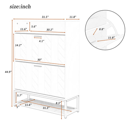 Stokes Shoe Cabinet (White)