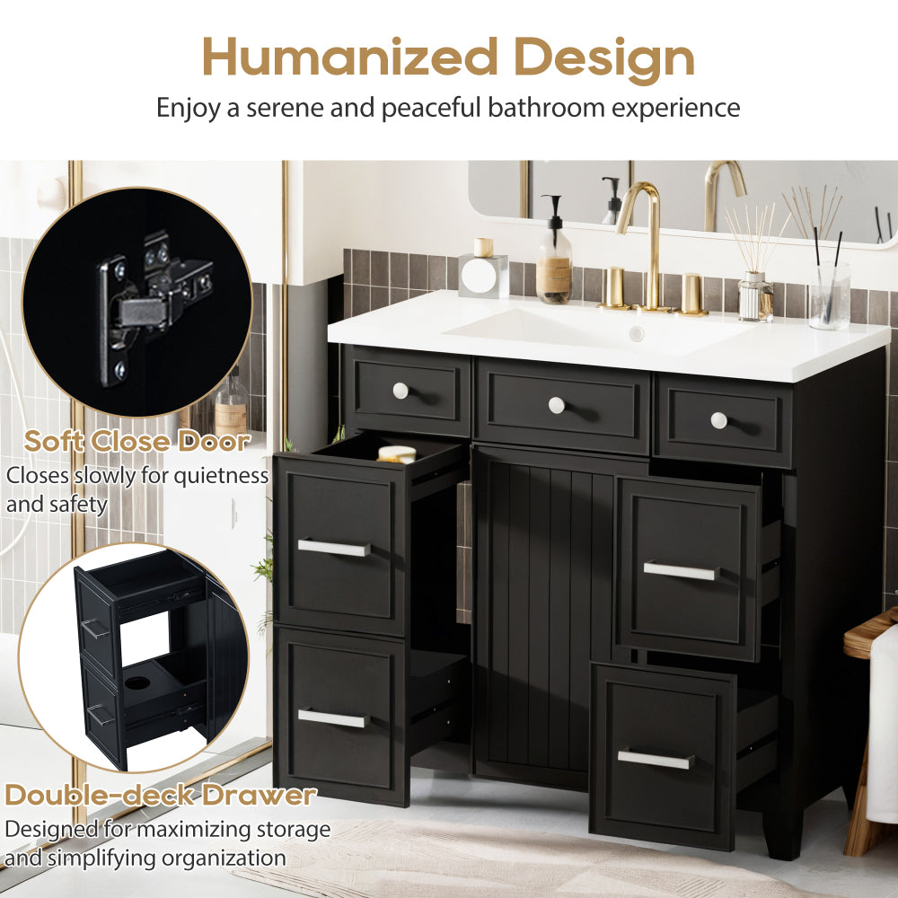 Middleton Bathroom Vanity, Black