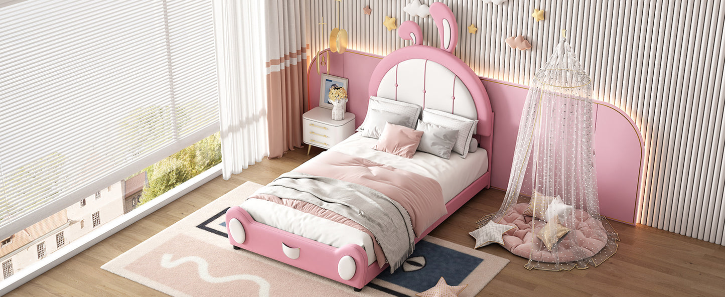 Bunny Bed, Twin (Pink)