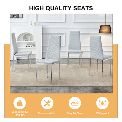 Gordon Dining Chair, Set of 4 (Light Gray)