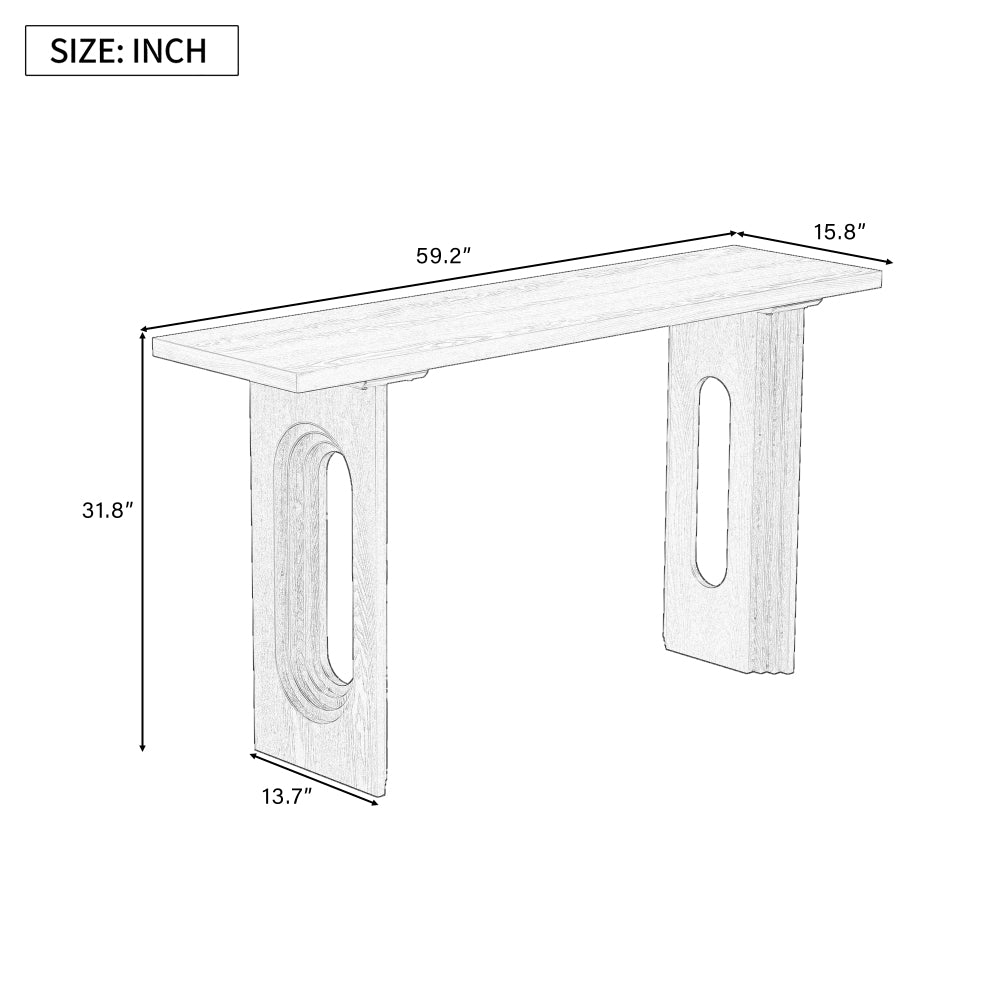 Crystal Accent Table, Natural