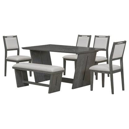 Herring Dining Set, Set of 6 (Grey)