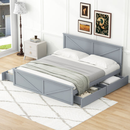 Castro Bed Frame, King (Grey)