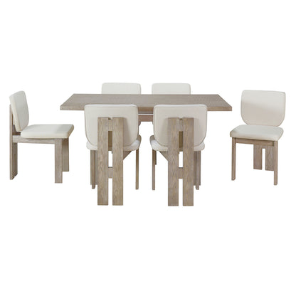 Pineda Dining Set, Set of 7 (Natural)