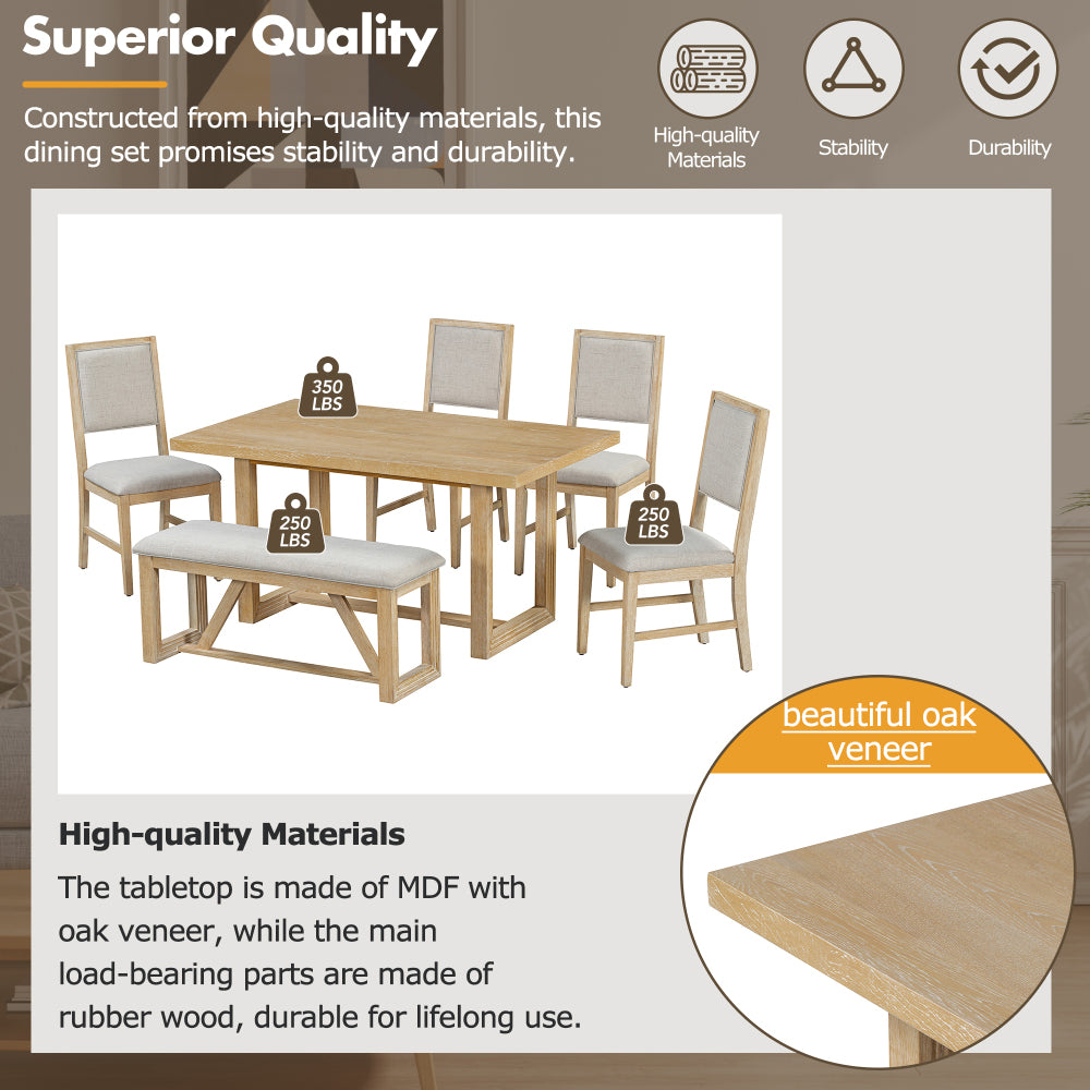 Chapman Dining Set, Set of 6 (Brown)