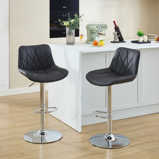 Manuel Bar Stool, Set of 2 (Black)