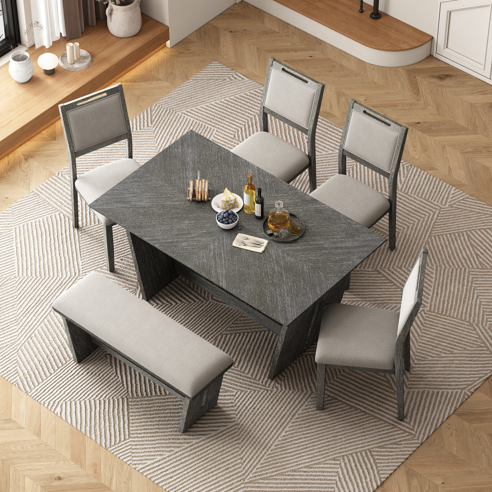 Herring Dining Set, Set of 6 (Grey)