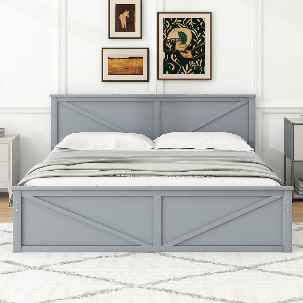 Castro Bed Frame, King (Grey)