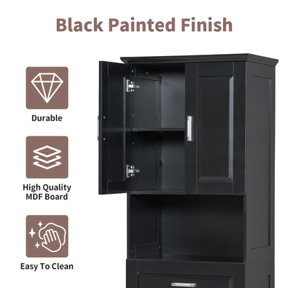 Cherry Bathroom Cabinet (Black)