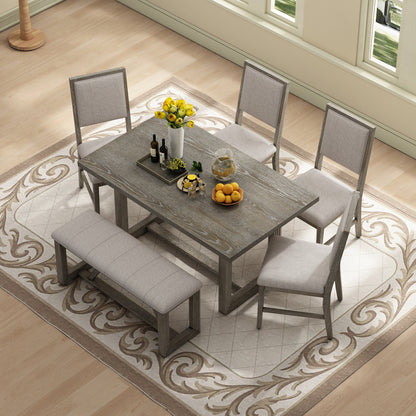 Chapman Dining Set, Set of 6 (Grey)