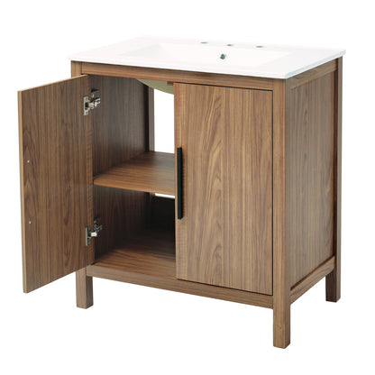 Fuentes Bathroom Vanity, Brown