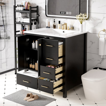 Hamza Bathroom Vanity (Black)