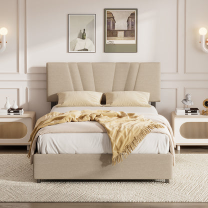 Cassandra Bed, Full (Beige)