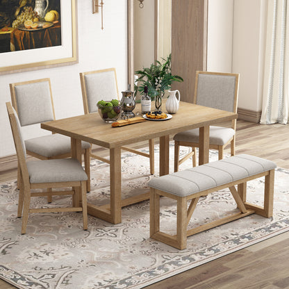 Chapman Dining Set, Set of 6 (Brown)