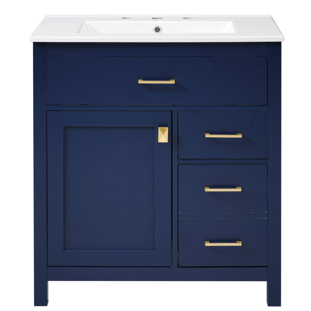 Decker Bathroom Vanity, Blue