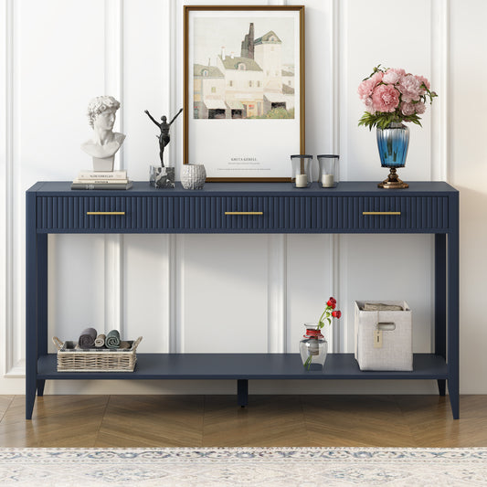 Beltran Accent Table (Navy Blue)