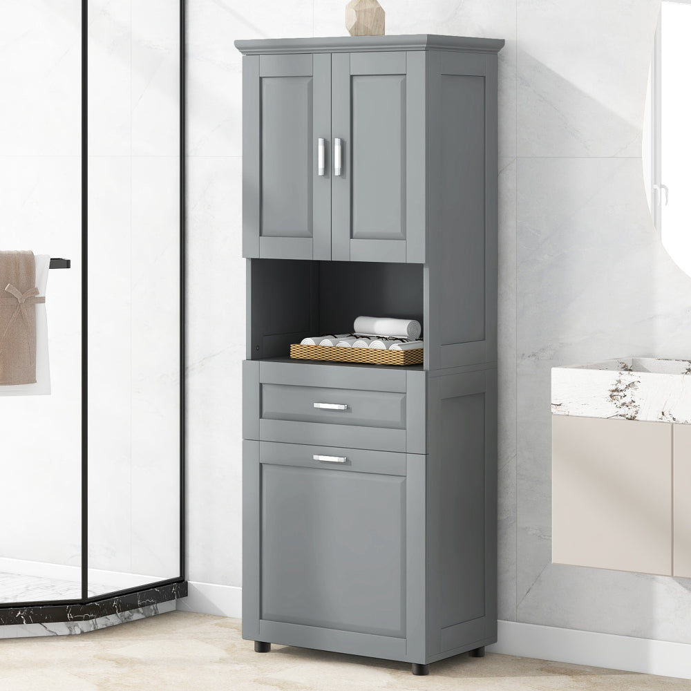 Cherry Bathroom Cabinet (Grey)