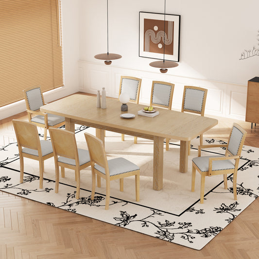 Dunlap Dining Set, Set of 9 (Natural)