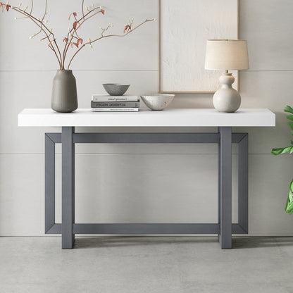 Damien Accent Table (White+Grey)