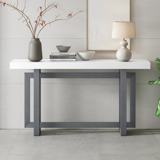 Damien Accent Table (White+Grey)