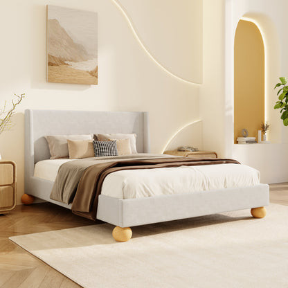 Charles Bed, King (Beige)