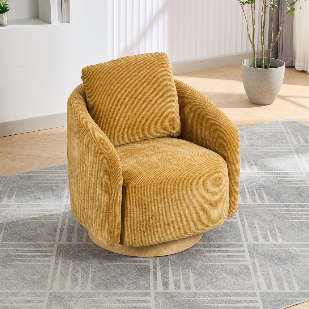 Frances Swivel Chair (Mustard)