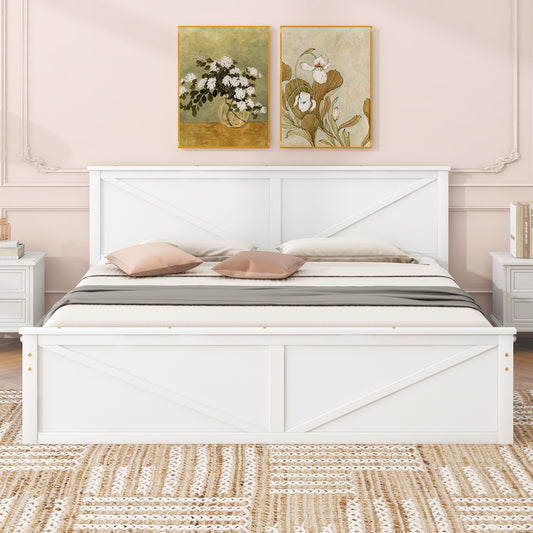 Castro Bed Frame, King (White)