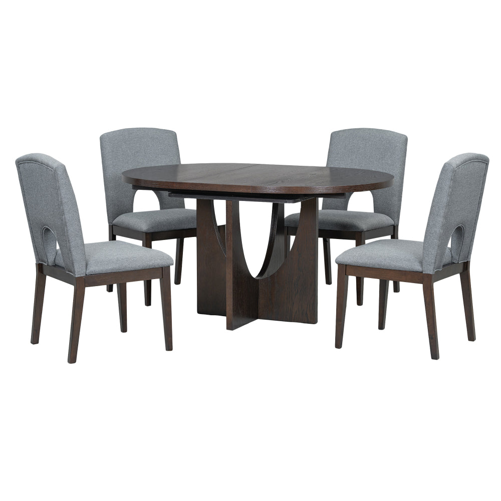 Hanson Dining Set, Set of 5 (Brown)
