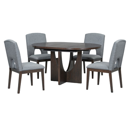 Hanson Dining Set, Set of 5 (Brown)