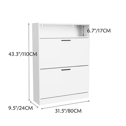 Ayala Shoe Cabinet, White