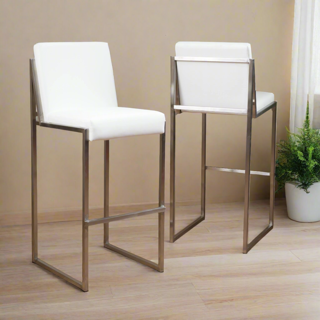 Knox Bar Stool, Set of 2 (White)