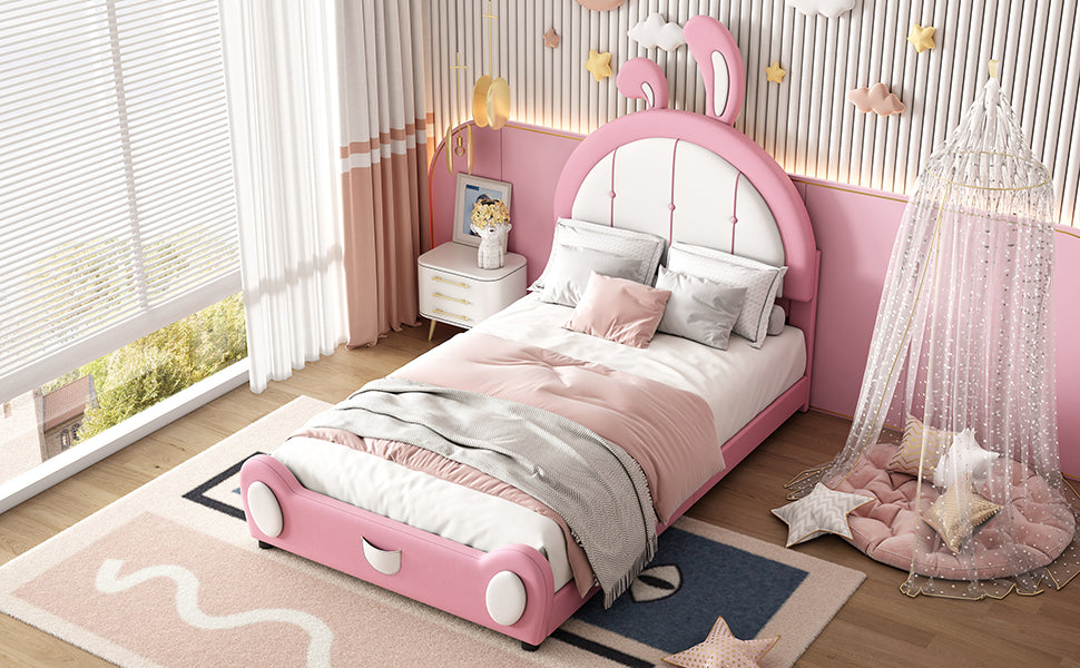 Bunny Bed, Twin (Pink)