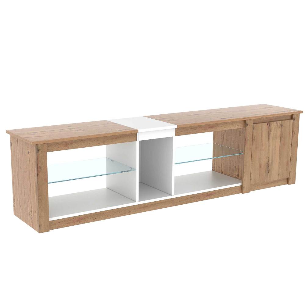 Miranda TV Stand (Natural + White)