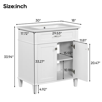 Gill Bathroom Vanity (White)