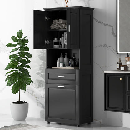 Cherry Bathroom Cabinet (Black)