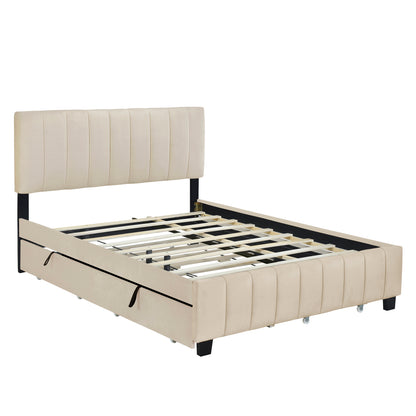 Spencer Bed, Queen (Beige)
