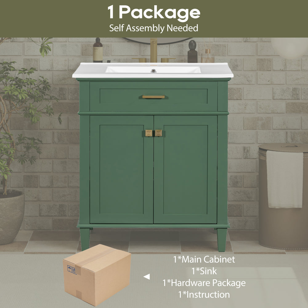 Gill Bathroom Vanity (Green)