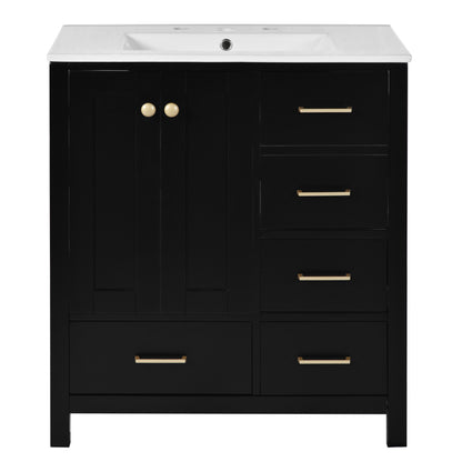 Hamza Bathroom Vanity (Black)