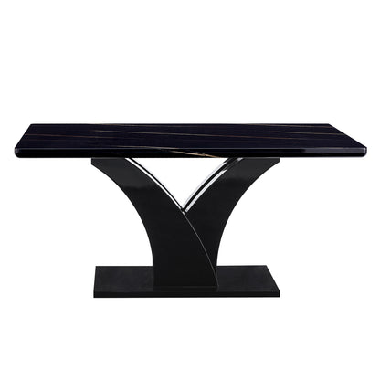 Harvey Dining Set, Set of 7 (Black)