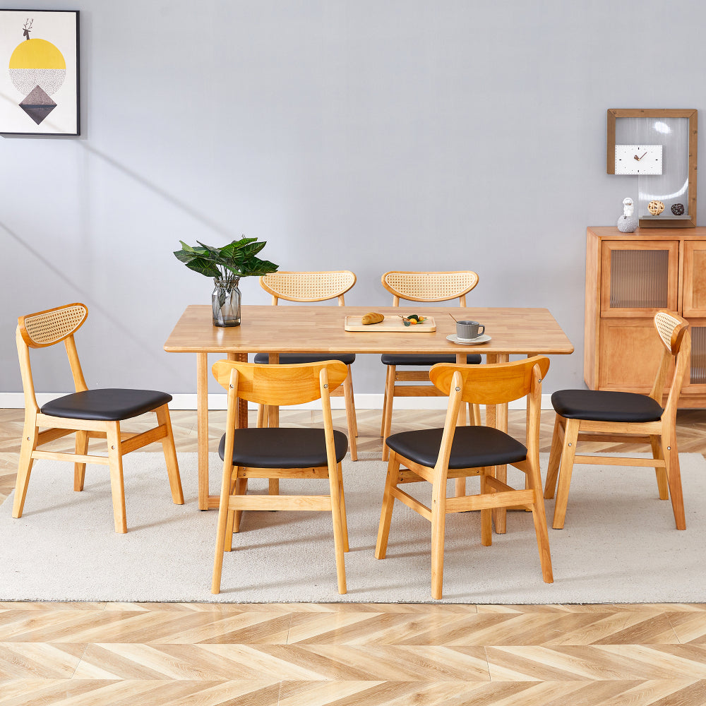 Estes Dining Set, Set of 7 (Natural)