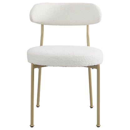 Amari Dining Chair, Set of 2 (White+Gold)