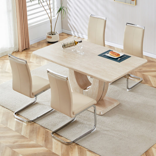 Harvey Dining Set, Set of 5 (Natural)