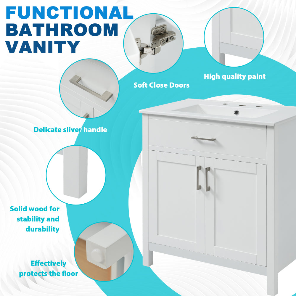 Goodman Bathroom Vanity, White