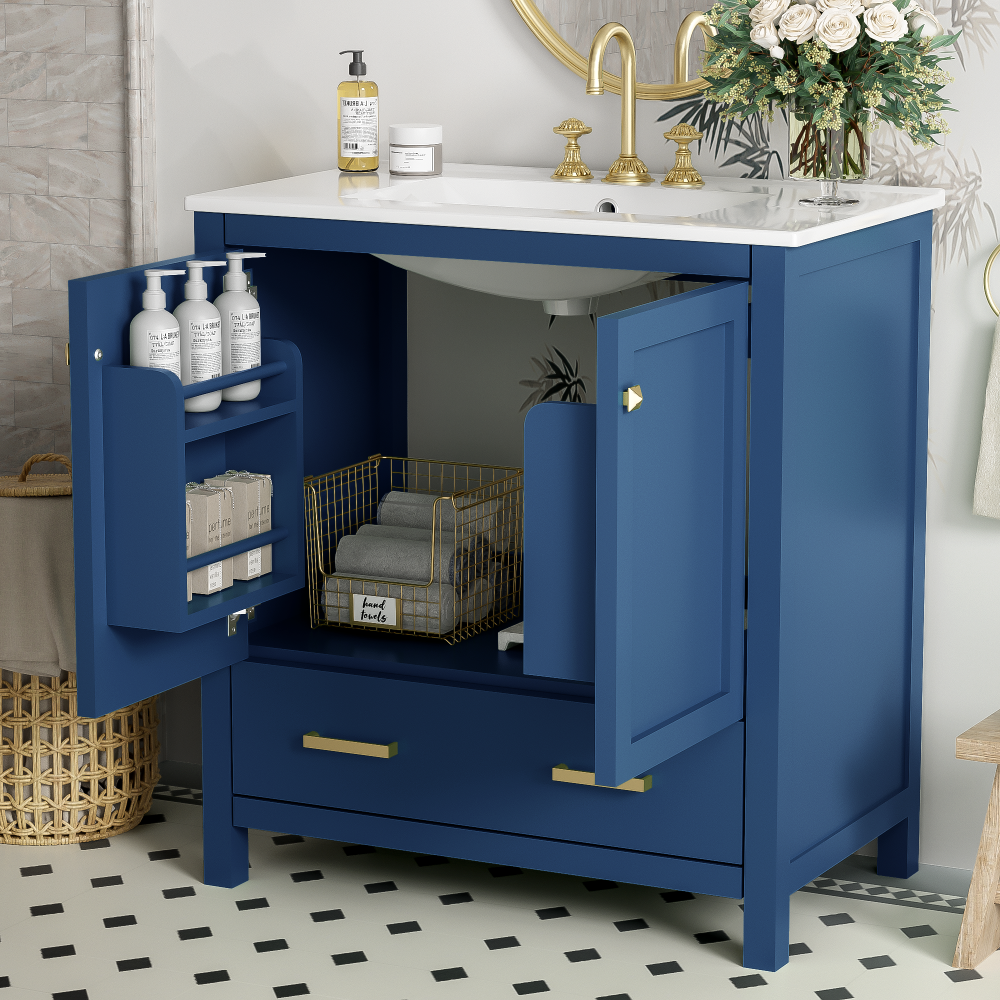 Bautista Bathroom Vanity, Blue