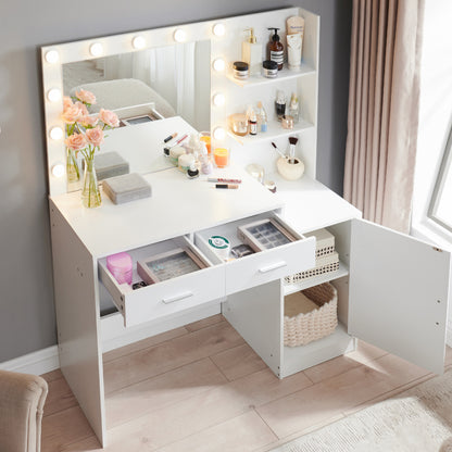 Makayla Vanity Desk, White